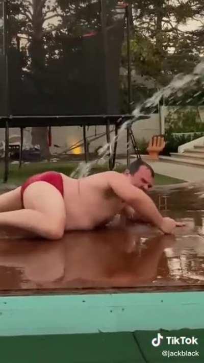 This chad of a man out there throwing it back