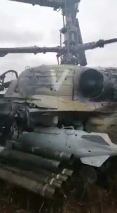 Knocked out Russian helicopter in Ukraine