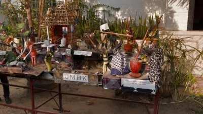 A moving sculpture by artist Justice Kasongo Dibwe