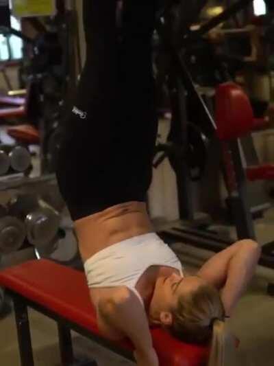 Norwegian athlete and model Elisabeth Sletten [gif]