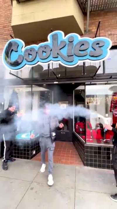 A Dispensary gave a man a free sample to remember.