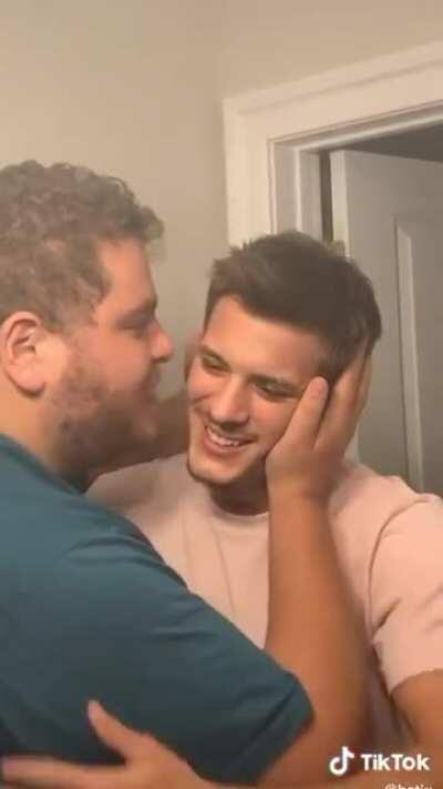 Is it gay to kiss the homies? I think not