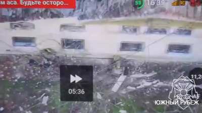 Two Ukrainian soldiers are spotted and targeted by drone drops, one is killed, the other decides to shoot himself