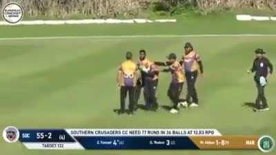 Dhoni in year 2035 leading CSK:-