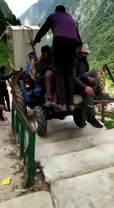 How to transport an equipment up a hill