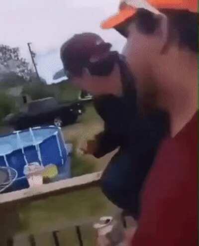 When you wanna jump from the roof to the pool