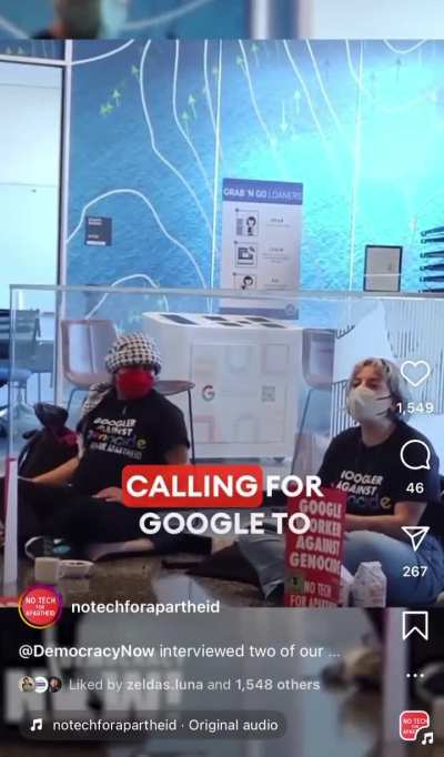 Nine googlers arrested and fired for calling Google to drop Nimbus