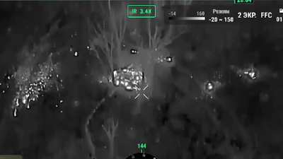 Russian vehicles and infantry gets destroyed near Siversk, northern Donetsk oblast, by the Svoboda Battalion of the 4th Rapid Reaction Brigade 