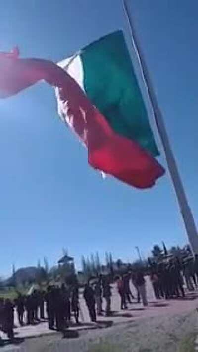 Fuck this Mexican soldier in particular (who was wrapped up by the flag and dumped from mid-air).