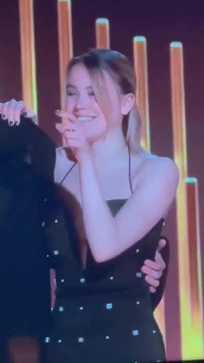 Milly Alcock absolutely wasted whilst on stage at the Golden Globes