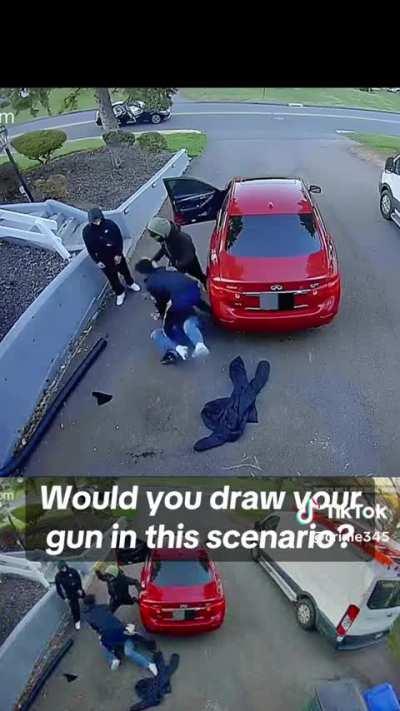 In NY, can you draw and fire to defend yourself in this situation? Or will they say you should have retreated?