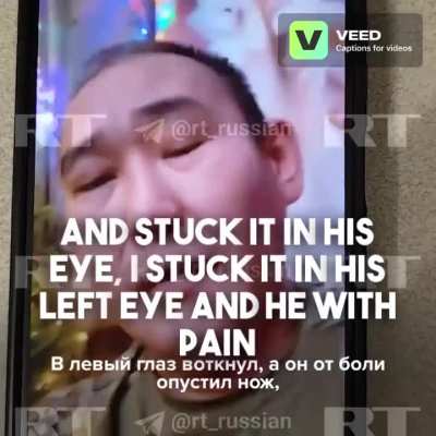 Ru pov: Andrey Grigoriev talks about his hand-to-hand fight with a Ukrainian