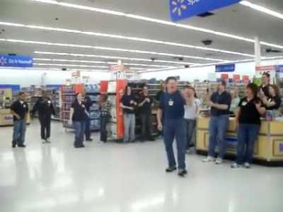 Imagine after a long 8hr shift getting paid minimum wage, you’re forced to participate in this bullshit.