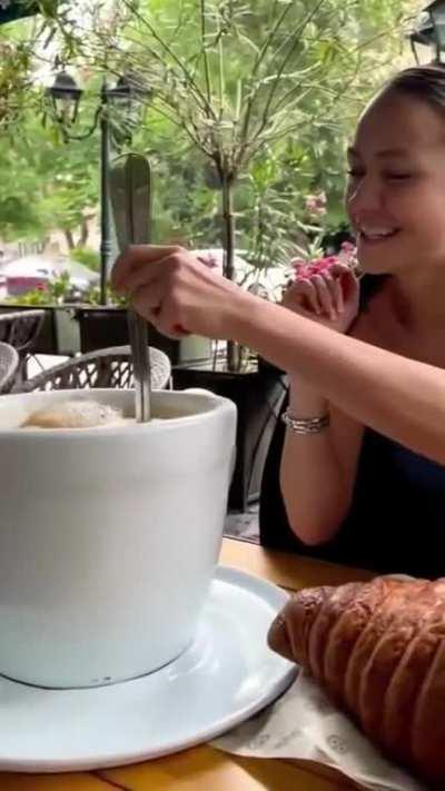 Absolute big coffee and puff