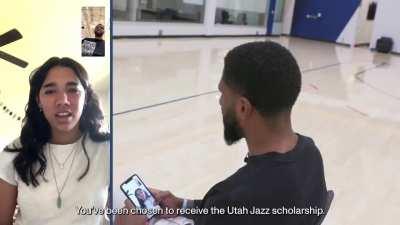 [Highlight] For each win this season, the Utah Jazz have pledged to fund a full four-year scholarship for a Utah high school student from an underrepresented group. Here's some of the players sharing the news with receipients.
