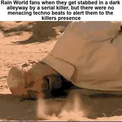 *Dark alleyway threat theme intensifies*