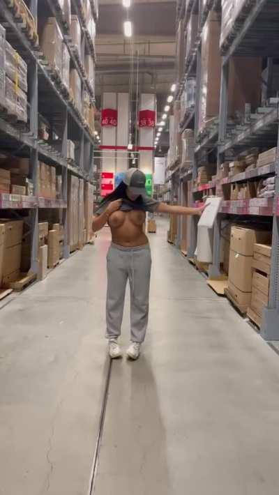 Being sneaky in Ikea!