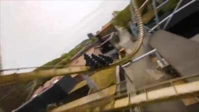 Gut chases a Dive Coaster with his drone.