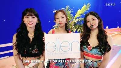 210610 - Nayeon showing how Once really feel about Ellen