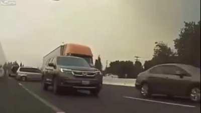 Tractor trailer doesn't brake for stopped traffic and crushes several cars