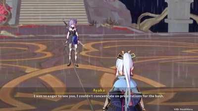 Keqing Visits Ayaka in Inazuma