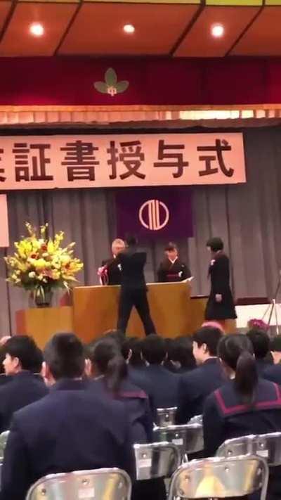 Japan graduation ceremony 