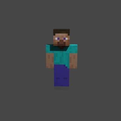I recreated and animated steve in blender!