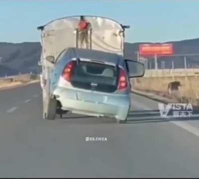 towing a car