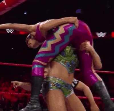 Charlotte carrying Bayley