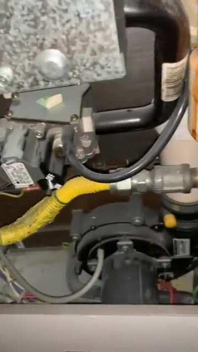 Furnace started making this sound this morning. Only when the heat is on. If I turn just the fan on no noise. What should I do? I’m pretty handy