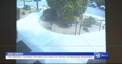 Uncensored CCTV footage of the 2019 Poway synagogue shooting in San Diego County, CA that left 1 dead and 3 others injured. The suspect, 19-year-old John Earnest, was inspired by the Christchurch shooting. Earnest is currently awaiting trial and is expect