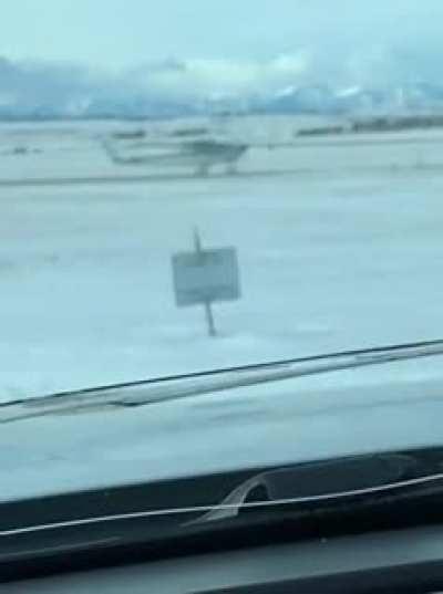 Guy try’s to depart in G53. Ends as expected.