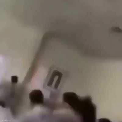 this nigga fell down from the roof😭😭😭