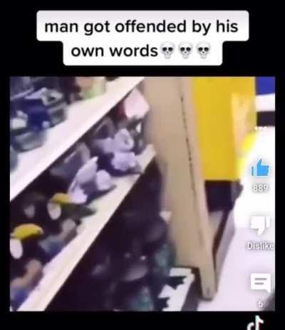 bro got offended by his own words 💀