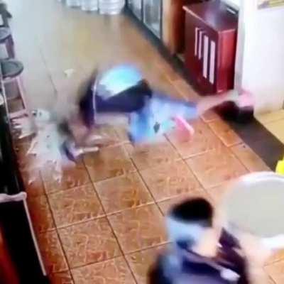 ..while I serve this table real quick