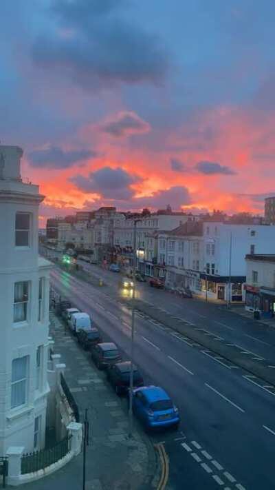 Sky was on fire this morning