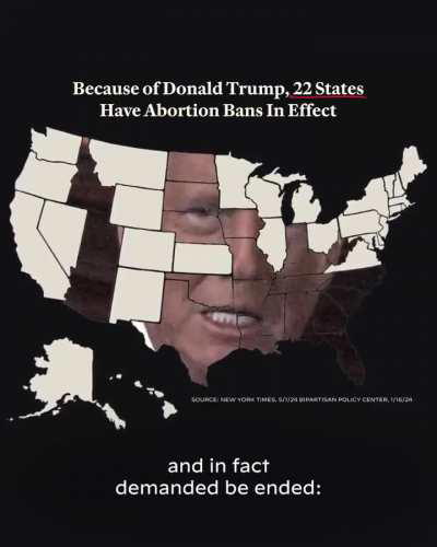 Trump celebrates limiting women's rights 