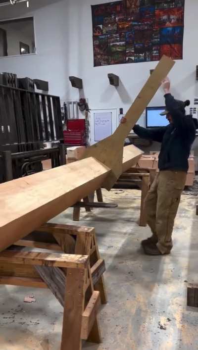 Big heavy log moved easily