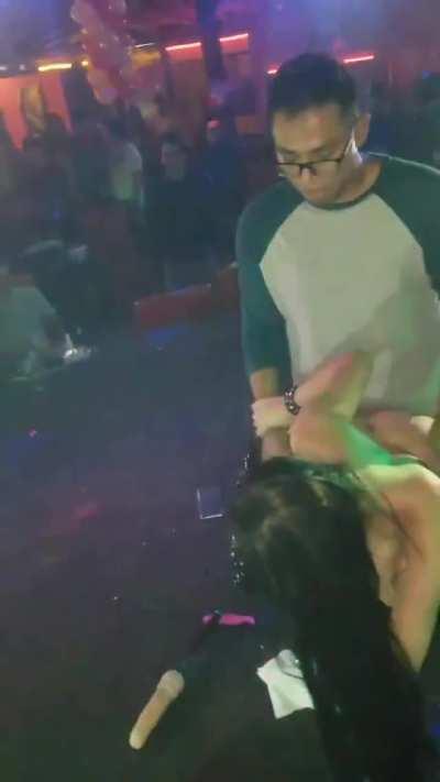 Two Beauties Strippers Fuck On Stage And They Moan To The Music Rhythmically!