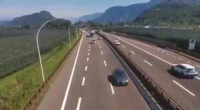 A convoy of German firefighters while traveling by road to Greece, with 44 vehicles and 219 firefighters. Thank you!!!!!