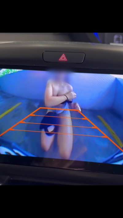 Rear view camera action.
