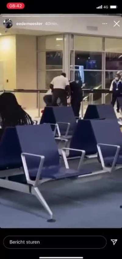 Dutch rapper Josylvio getting smacked by airport security