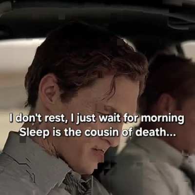 I'm too tired to sleep, to awake to live...