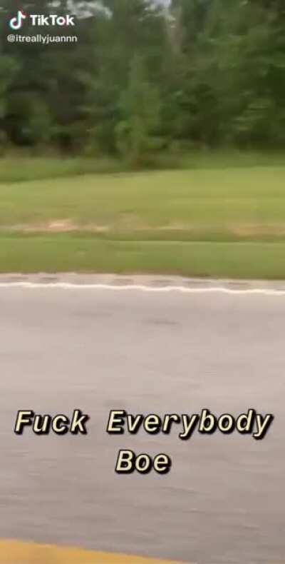 Expresses her opinion by littering...