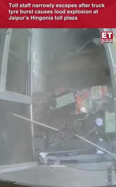 A truck’s tyre burst can cause such a great deal!