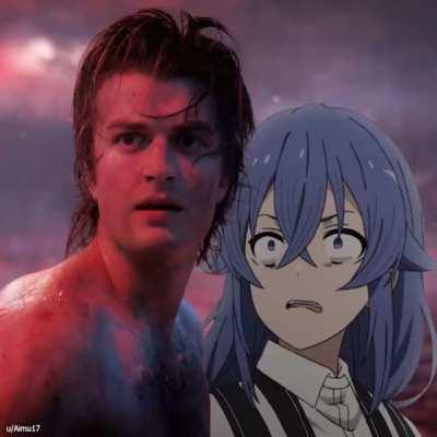 Steve Harrington with waifus