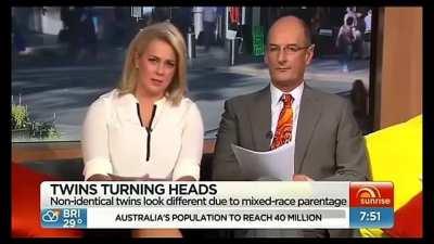 Host's face when his colleague is racist on live television.