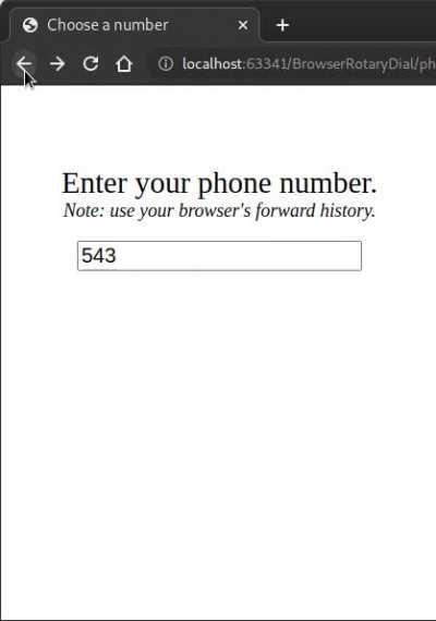 Browser history as a rotary dial, anyone?