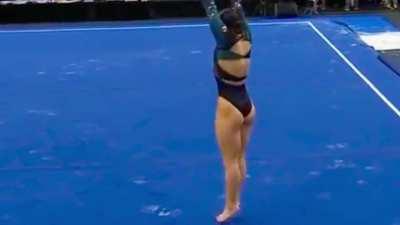 Michigan State’s Delaine Harkness 💚🤍🤸‍♀️