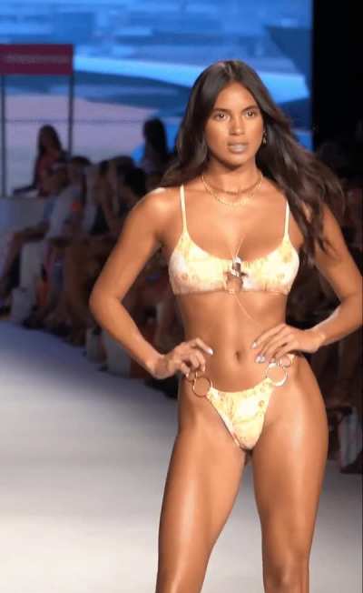 Bouncing down the catwalk